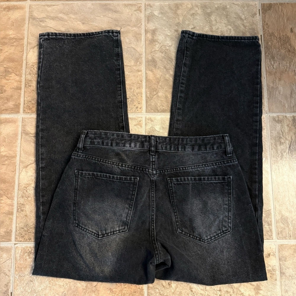S.O.N.G Black Straight Jeans Classic Style - Picture 2 of 4